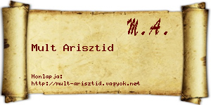 Mult Arisztid névjegykártya